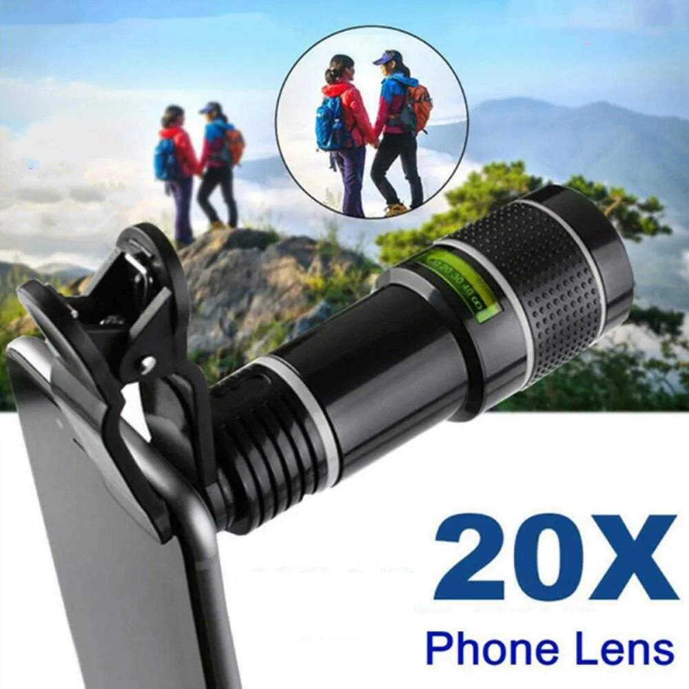 Ruth's sister Ruth's sister 20X Zoom HD Smartphone Telephoto Clip Telescope Lens internal power cable — product photo