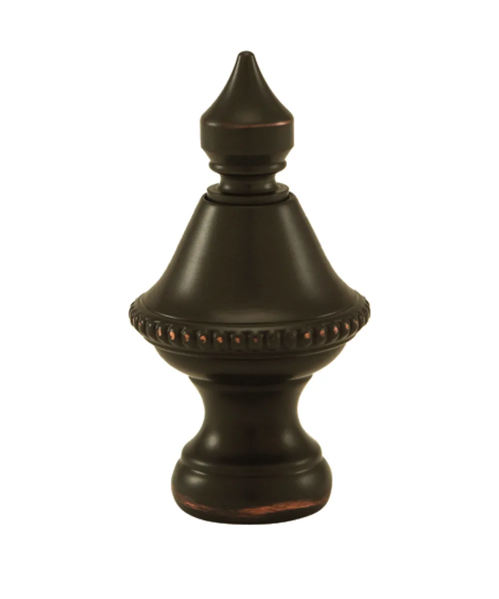 Home Concept Home Concept Beaded Knob Lamp Finial Oiled Bronze 1.5"h — product photo
