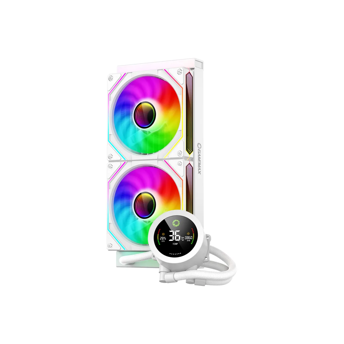 GAMEMAX GAMEMAX IceBurg 240 Digital WH liquid cooler — product photo