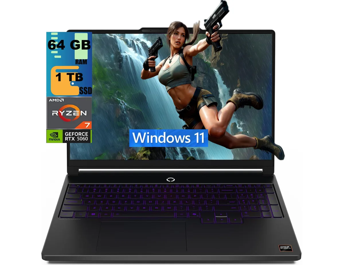 Lenovo Lenovo Legion 5a 15 gaming laptop 15.3" WQXGA 165HZ Ryzen 7 250 RTX 5060 64GB DDR5 1TB — product photo