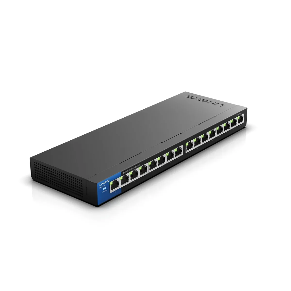  NETGEAR ProSafe LGS116P-EU 16-port Gigabit unmanaged PoE+ switch 80W — product photo