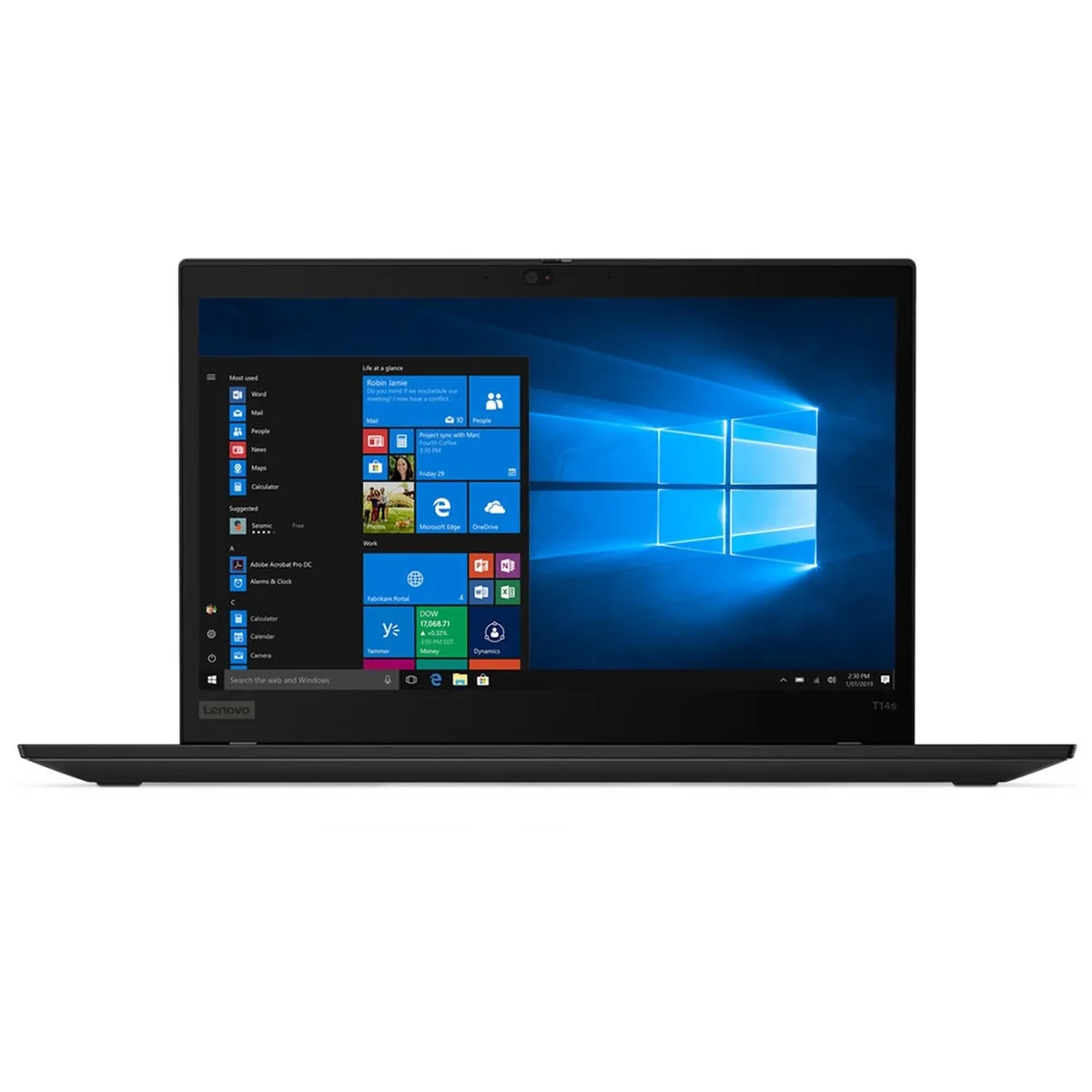 Lenovo Lenovo ThinkPad T14s Gen 1 14" 16GB 512GB Core i7-10610U 1.8GHz Windows 11 Pro Black business laptop — product photo