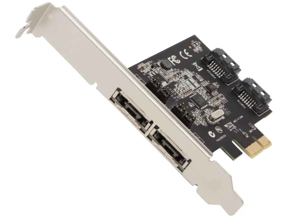 STARTECH STARTECH PEXESAT322I PCIe x1 SATA III 6.0Gb/s 2 Int/2 Ext RAID controller — product photo