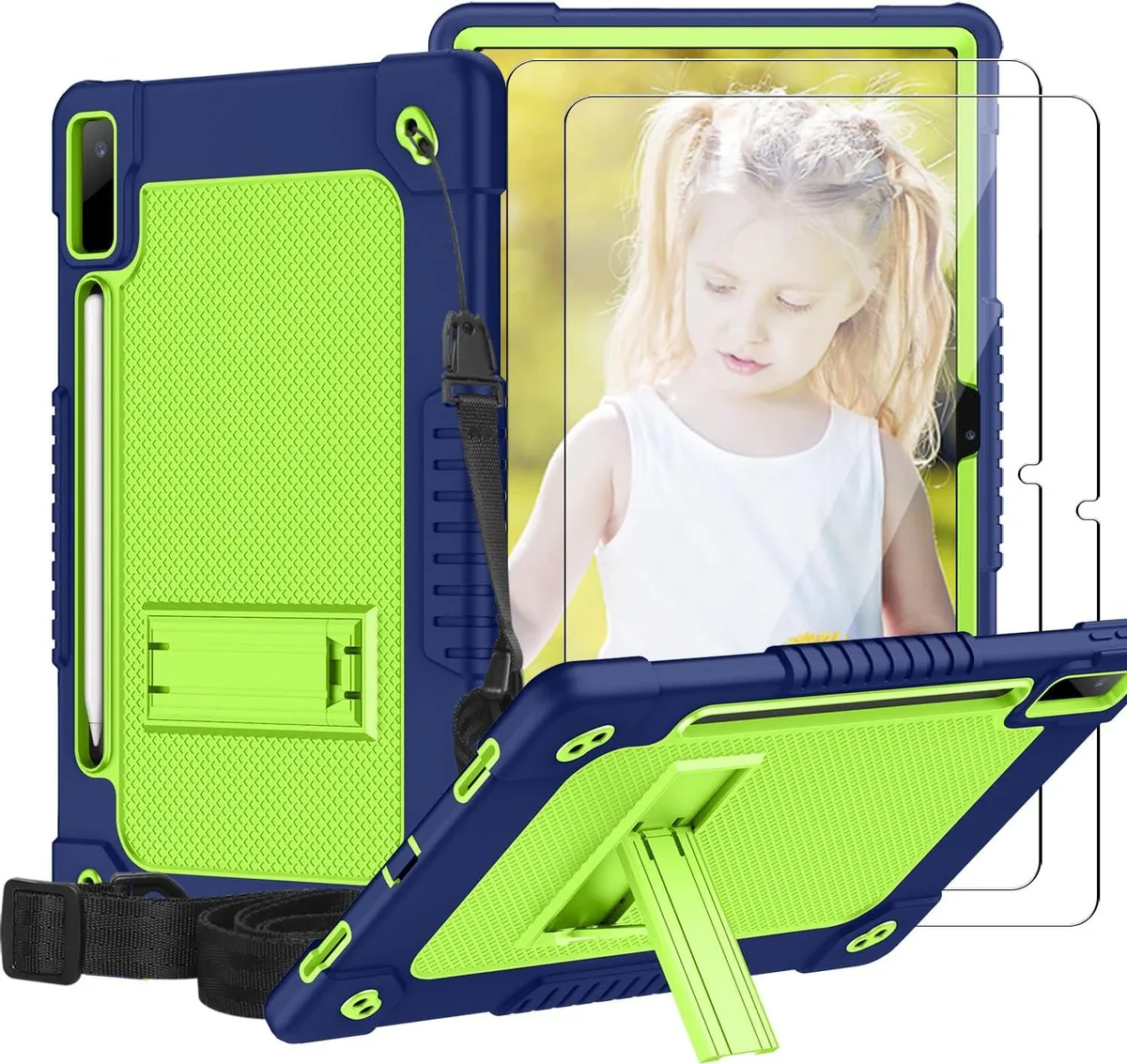 Leelbox Leelbox 12.7" Tablet Case &amp; Screen Protector 2 Pack Navy/Green — product photo