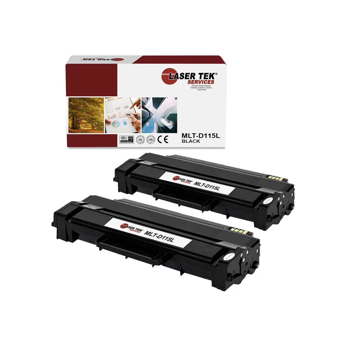 Laser Tek Services Laser Tek Services MLT-D115L Black Toner Cartridge 2PK — product photo