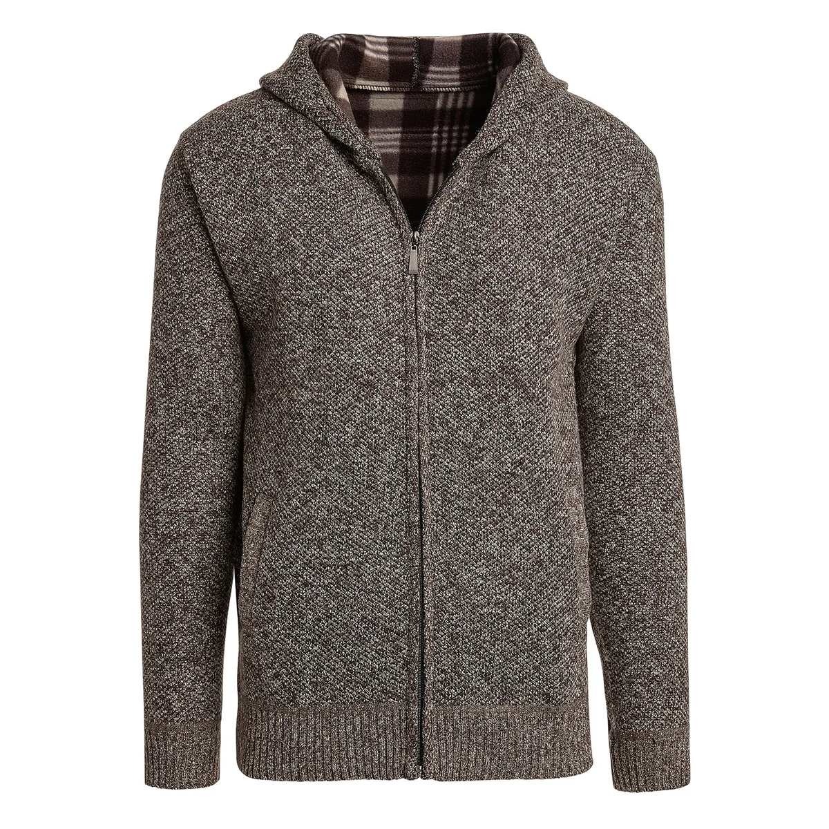 Altatac Altatac Men's Fleece Lined Full-Zip Hoodie Brown S — product photo