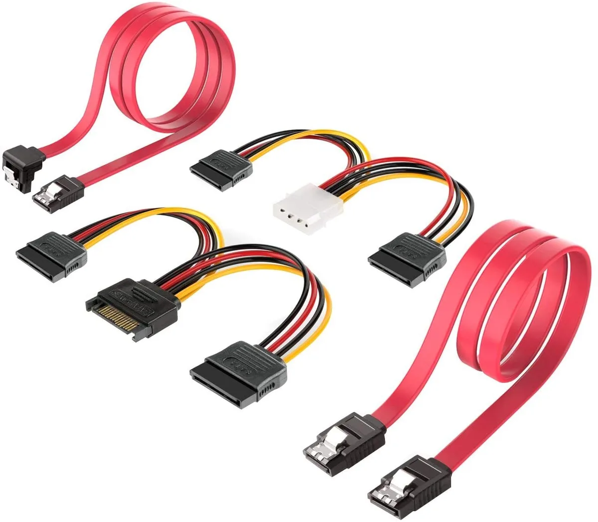 YOUHUA YOUHUA SATA Cable Kit 2×Data 0.48 m 2×Power 0.16 m — product photo