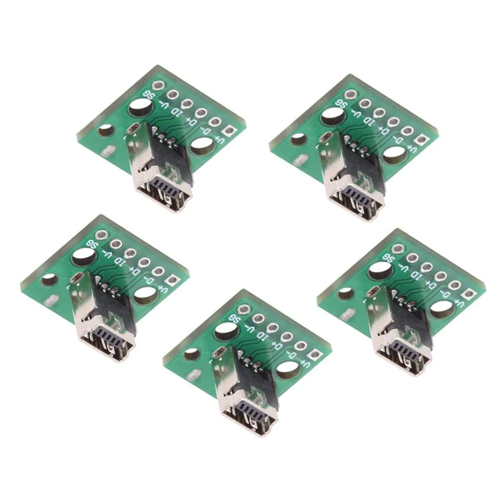 Fervit Fervit USB 2.0 Mini-B Female PCB Mount Connector 480Mbps 5pcs — product photo