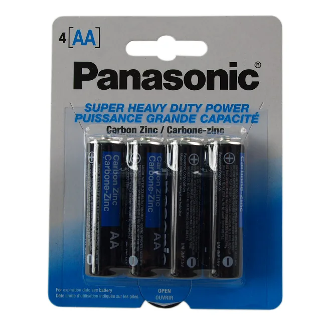 Panasonic Panasonic UM-3NPA-4B 4 Pack AA Carbon Zinc Battery 1.5V — product photo