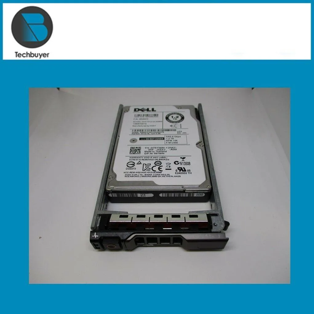 DELL DELL 1.2TB 10K 2.5" SAS HDD T6TWN internal hard drive — product photo