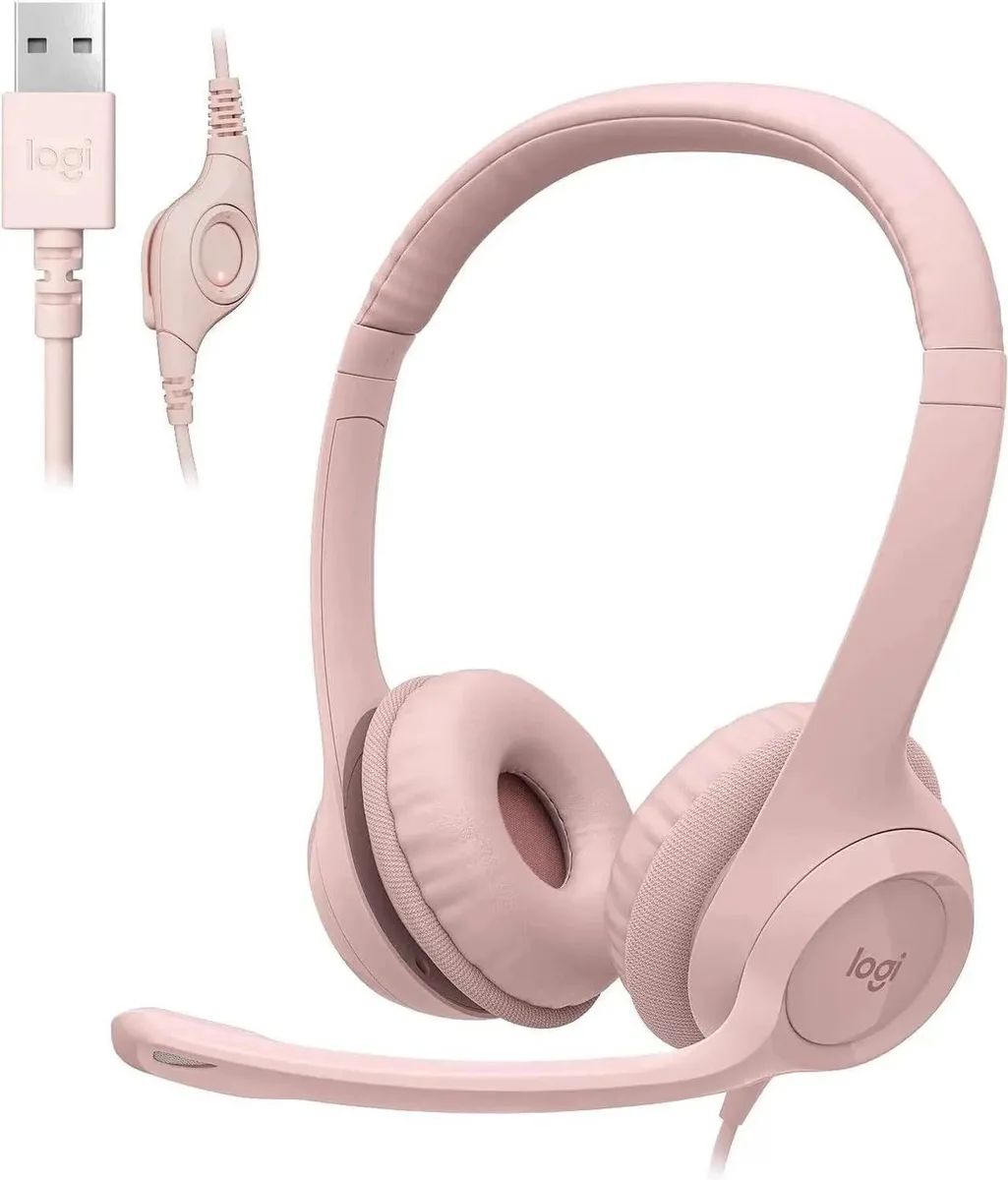 Universal Universal H390 Wired USB On-Ear Headset Rose Pink — product photo