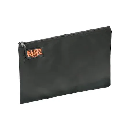 Black Cordura ballistic nylon zipper portfolio bag, rectangular with top zip closure