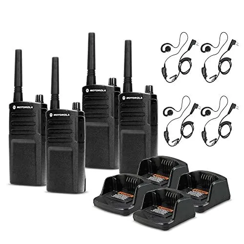 Motorola Motorola RMU2040 UHF two-way radio 4-pack with earpieces — product photo