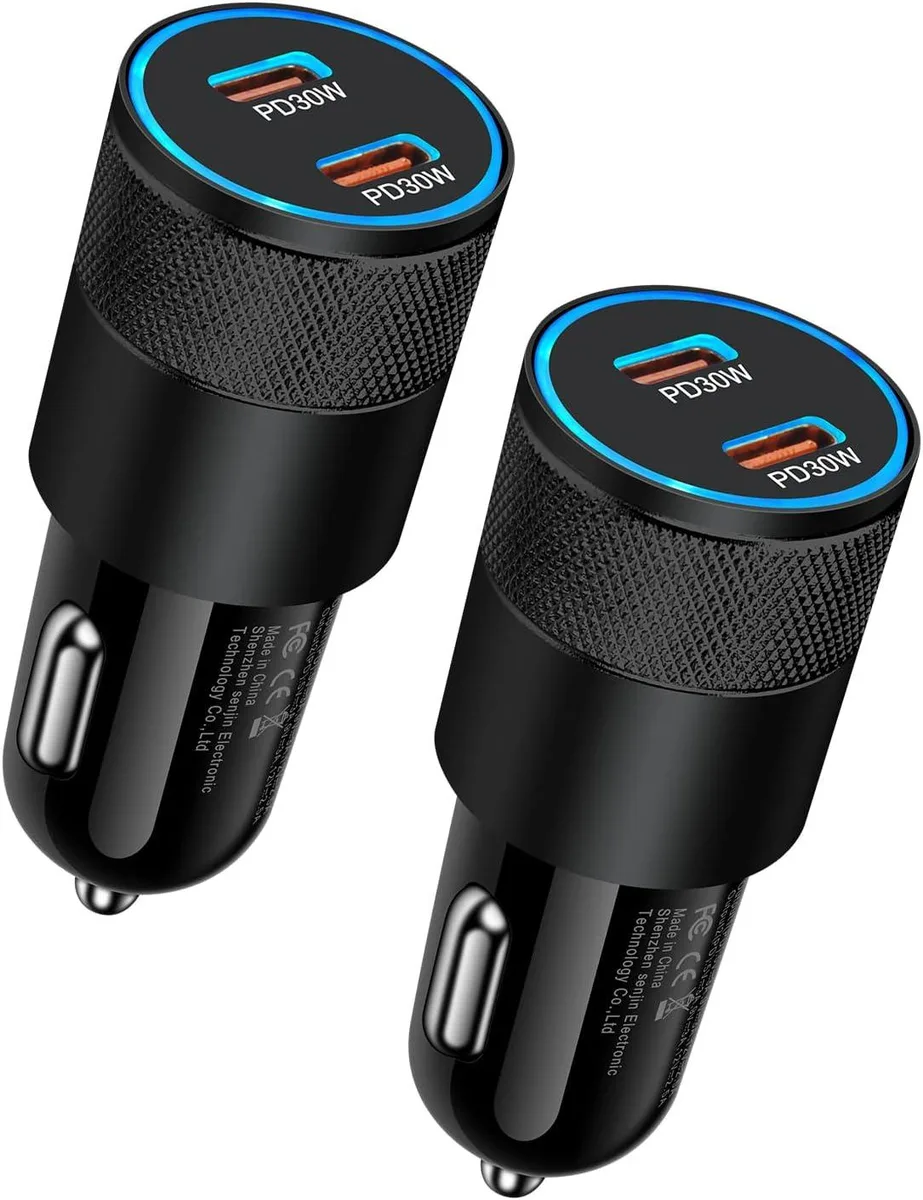 Hamzan Hamzan 60W USB C Car Charger 2Pack Dual Port PD3.0 — product photo