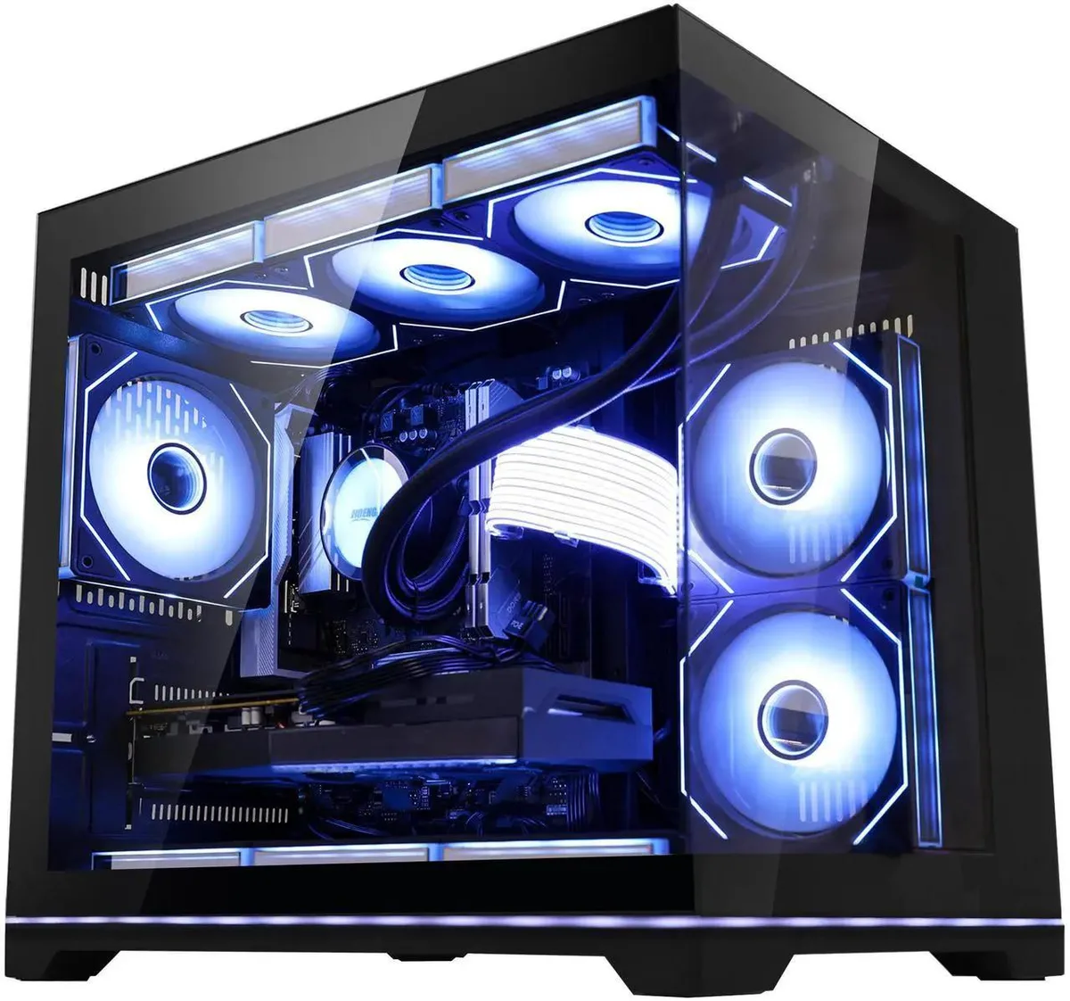 Hoengager Hoengager Ryzen 7 9800X3D RX 9070 XT 32GB DDR5 2TB gaming PC — product photo