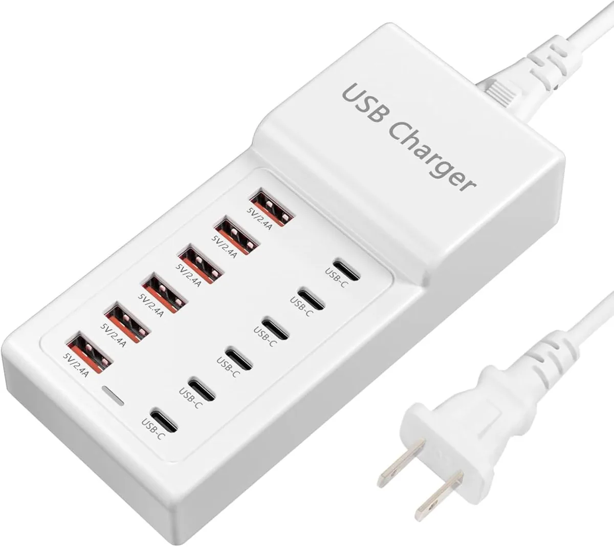 Mydours Mydours 12-Port USB Charger 50W 6 USB-C 6 USB-A — product photo