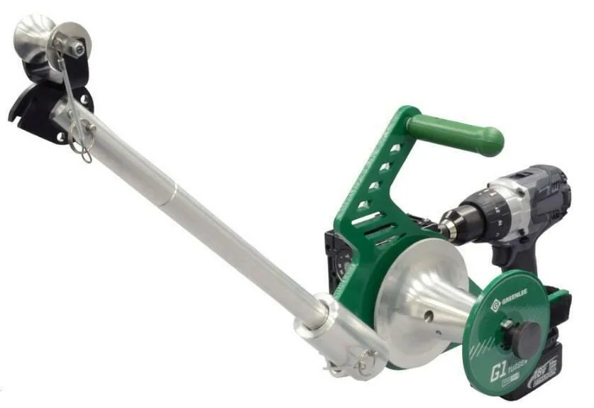 Greenlee G1 Versi-Tugger handheld puller with adjustable boom and universal pulling head