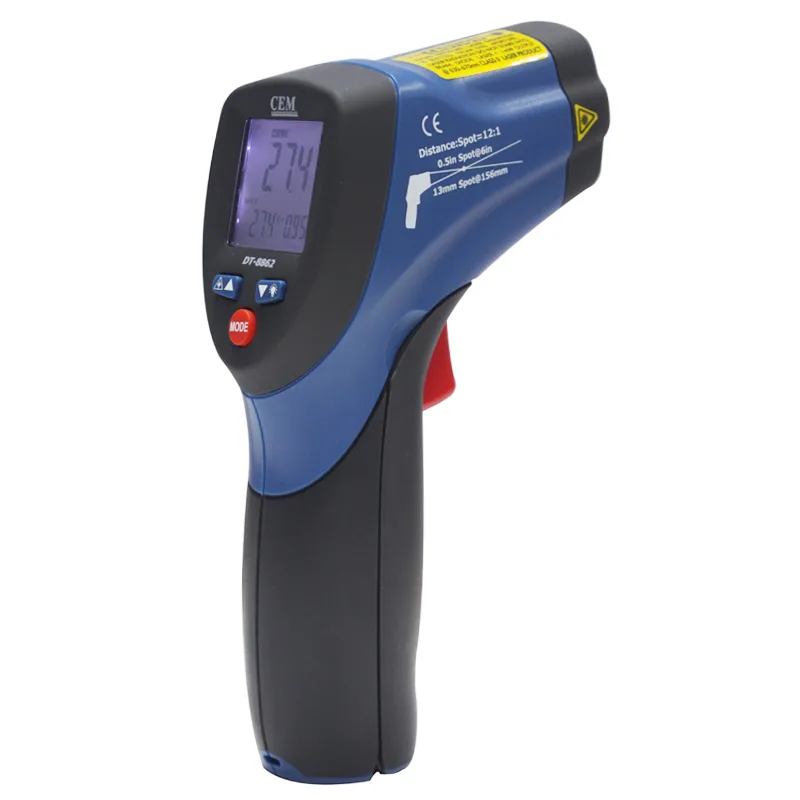 CEM CEM DT-8862 infrared thermometer 12:1 dual laser electrician tool — product photo