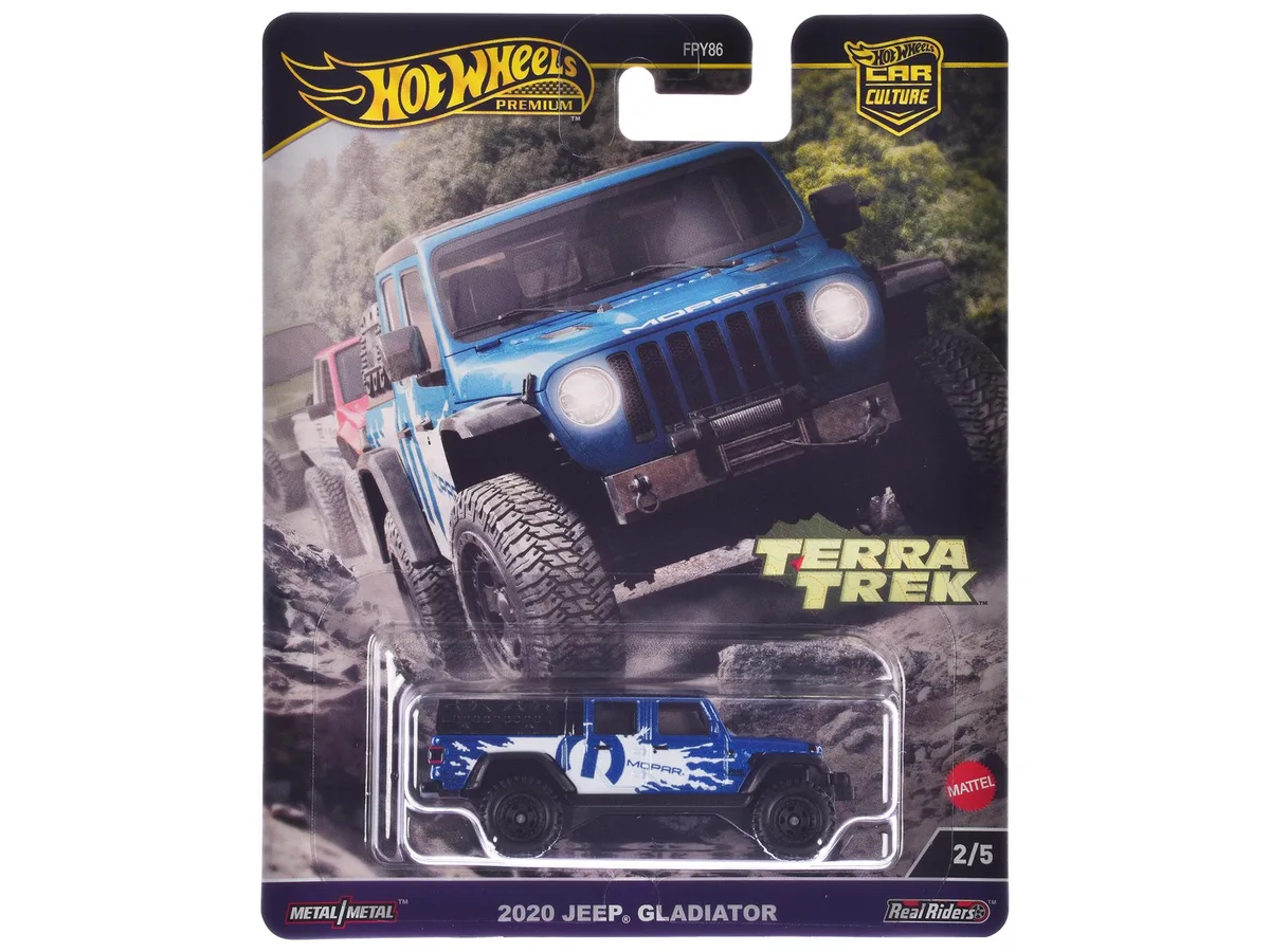 Hot Wheels Hot Wheels 2020 Jeep Gladiator Pickup Truck Blue Metallic MOPAR Terra Trek Diecast Hobby Collectible — product photo