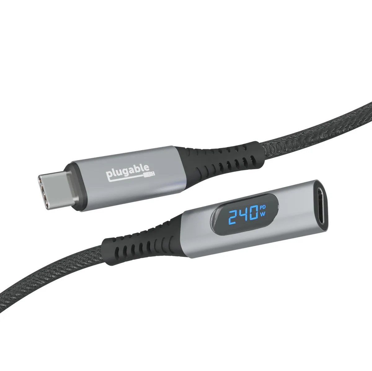 Plugable Technologies Plugable Technologies USBC-METER3-1MF 3.3 ft USB-C cable 240W 10Gbps 4K 60Hz — product photo