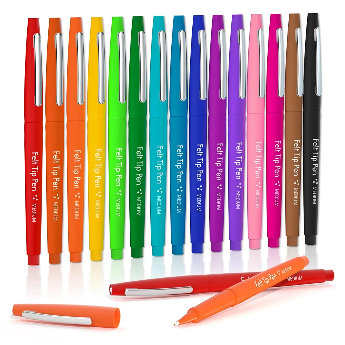  Lelix Felt Tip Pens 15 Colors 0.7mm — product photo