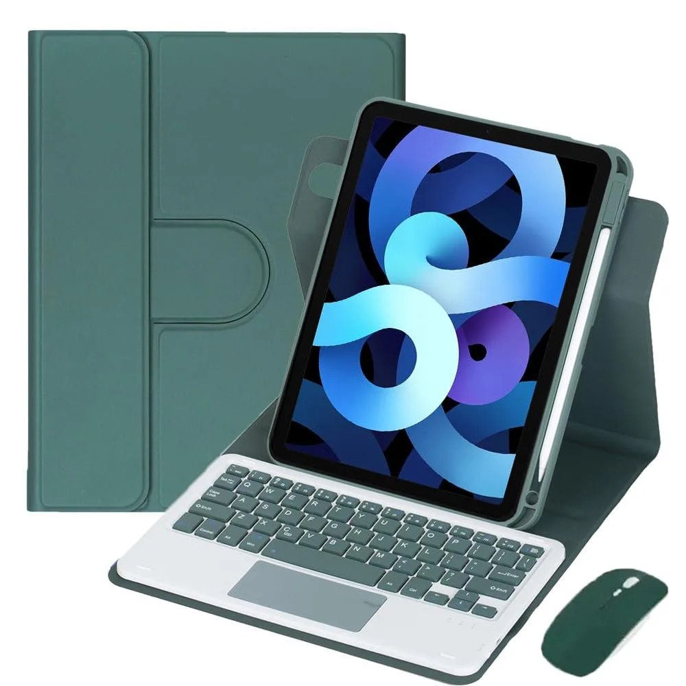 Timoom Timoom 360° Rotatable Keyboard Case with Trackpad &amp; Pencil Slot for iPad Air 10.9" (Green) — product photo