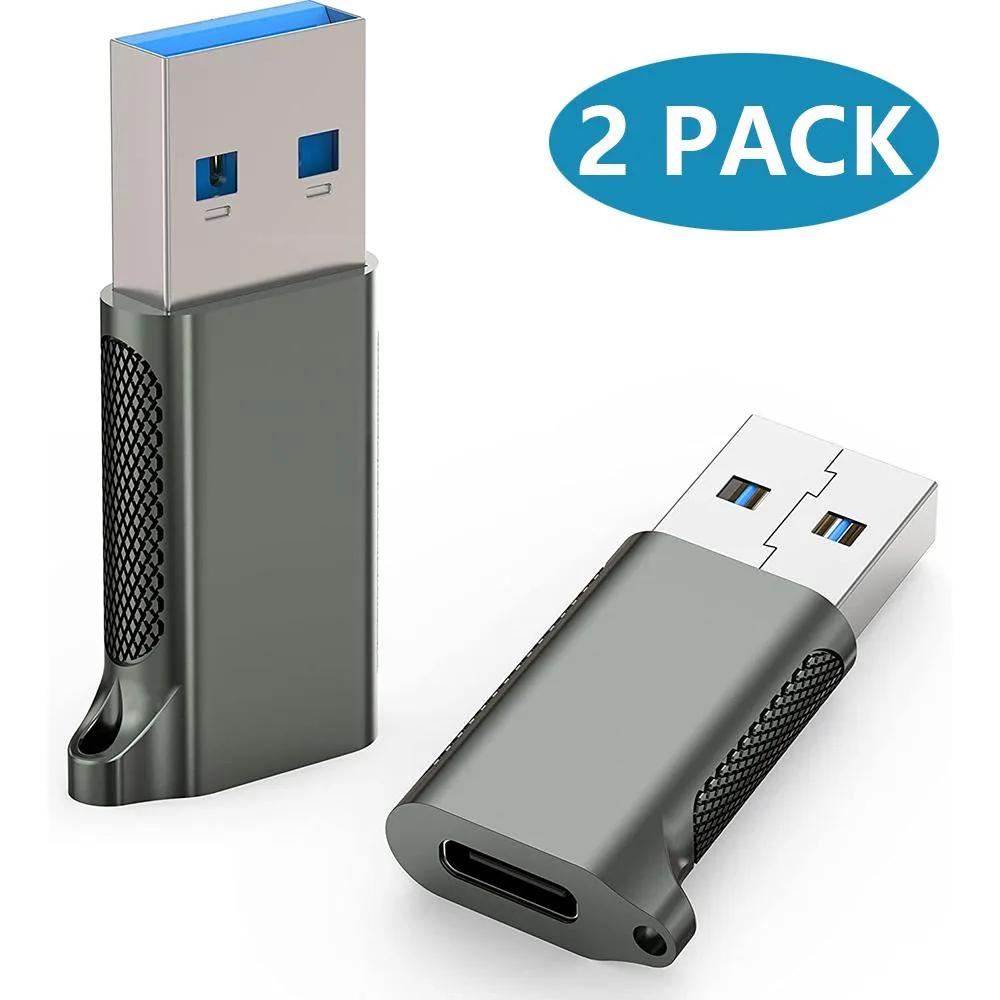 PENGQIAO PENGQIAO USB C Female to USB A Male Adapter 3.1 Gen 2 10Gbps 2 Pack — product photo