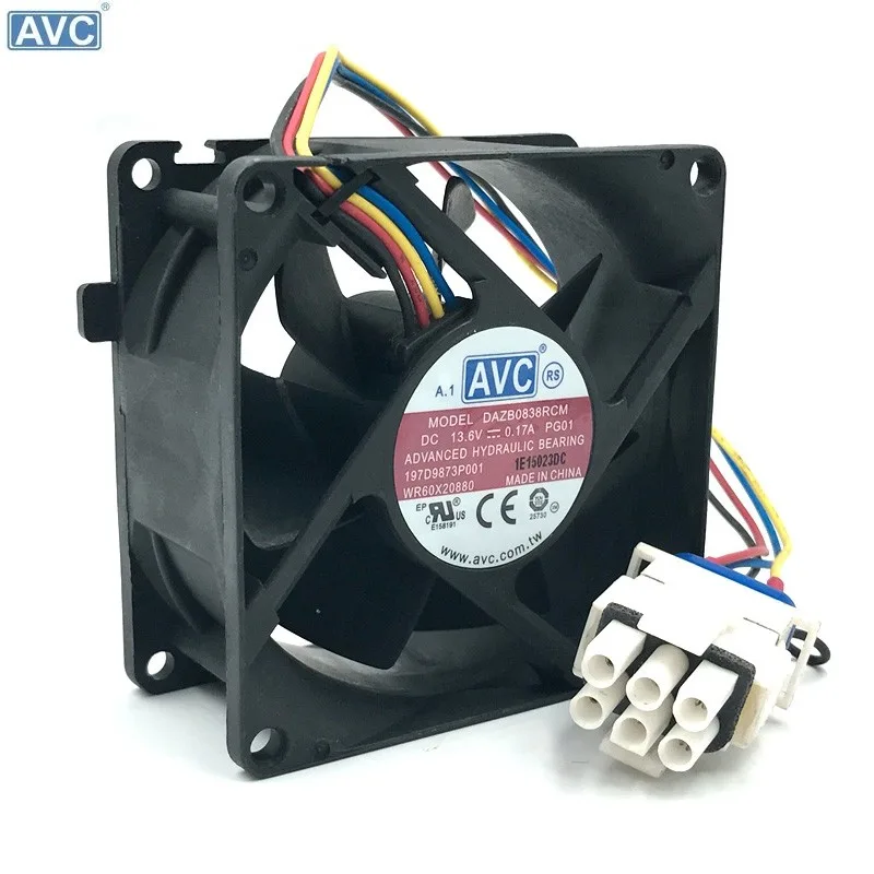 Black 80 by 80 by 38 millimetre case fan with two ball bearing