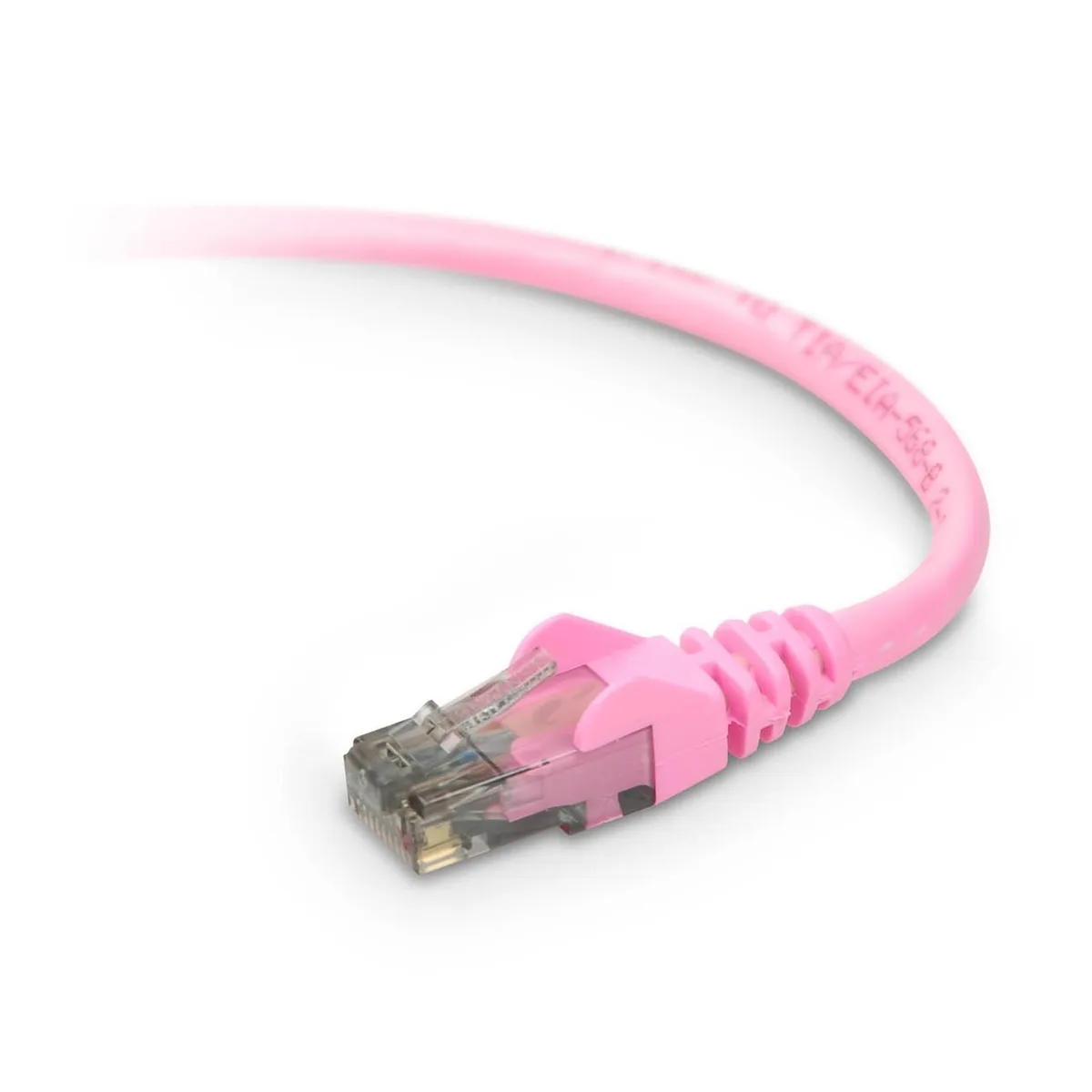 Belkin Belkin A3L980-07-PNK-S Cat 6 network ethernet cable 7 ft pink — product photo