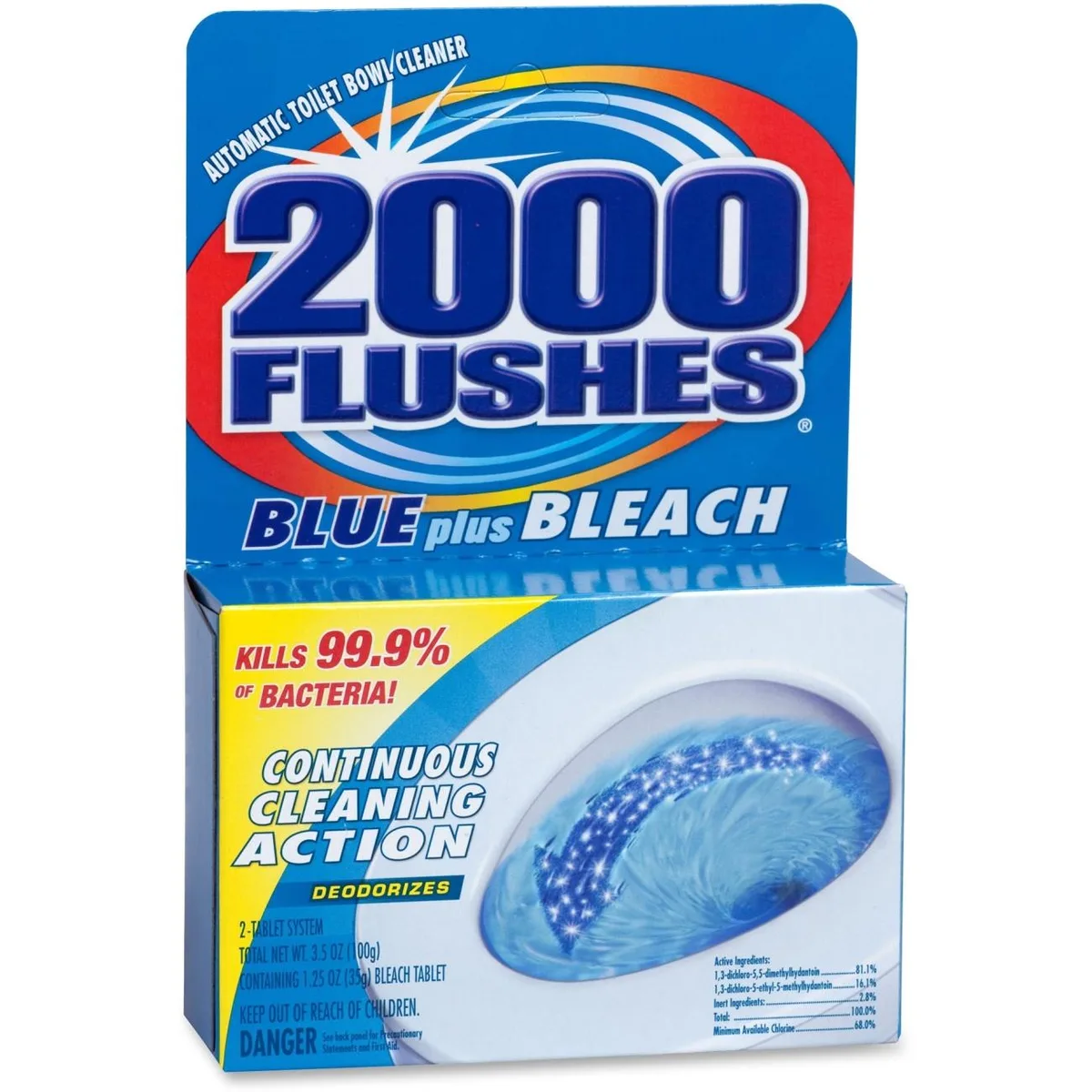WD-40 WD-40 208017CT 2000 Flushes Blue Bleach Toilet Bowl Cleaner Tablets 12 Carton — product photo