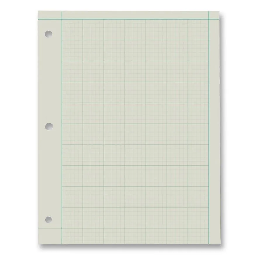 TOPS TOPS 22144 Green Tint Quadrille Pad 200 Sheets 8.50 x 11 — product photo