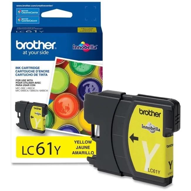 Brother Brother LC61YS Yellow Ink Cartridge (genuine brands) — product photo