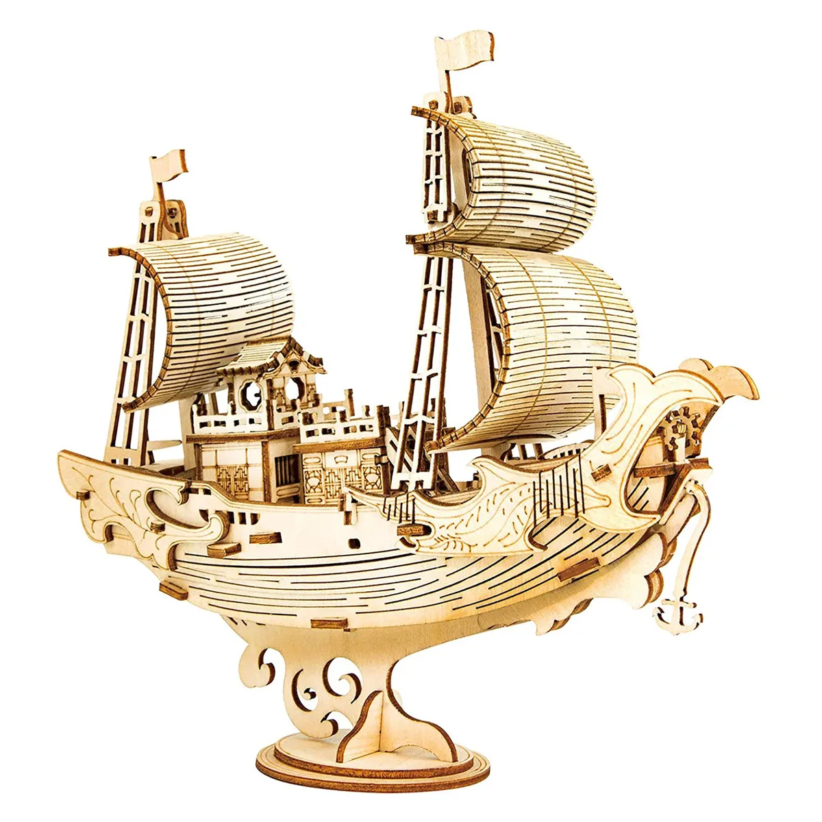 Hands Craft Hands Craft Japanese Diplomatic Ship 3D Puzzle 91pcs 7.52 x 2 x 6.3 in Ages 14+ — product photo