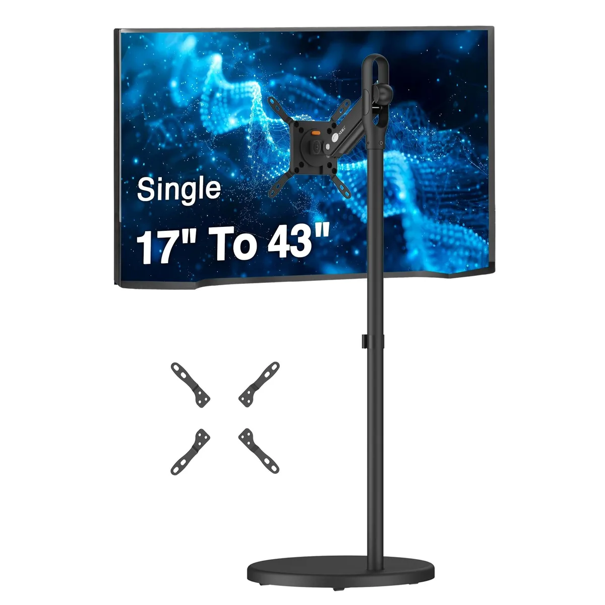 SIIG, Inc SIIG, Inc Portable Monitor Arm Rolling Stand 17-43" 22 lbs VESA 75/100/200 Black — product photo