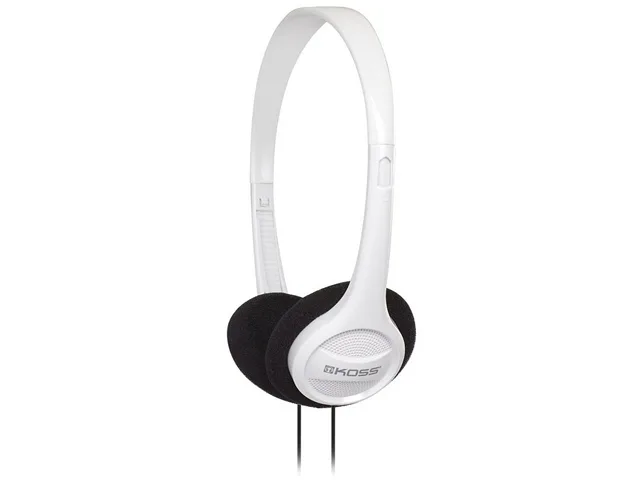 Koss Koss KPH7W On-Ear Headphone White 3.5mm 4ft 32 Ohm 80-18000Hz 91dB .2lb — product photo