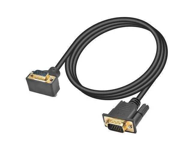 LORDWORLD LORDWORLD 90 Degree VGA Cable Male to Male 5ft 15 Pin 1080p — product photo