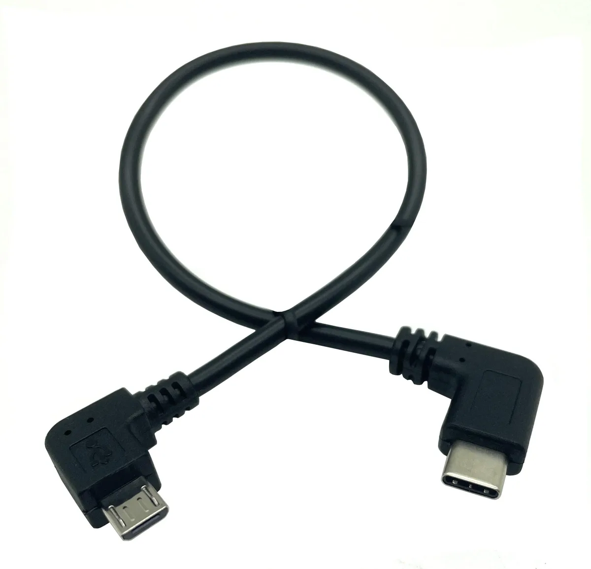 BUCIER BUCIER USB-C to Micro USB cable 90 degree 25 cm — product photo