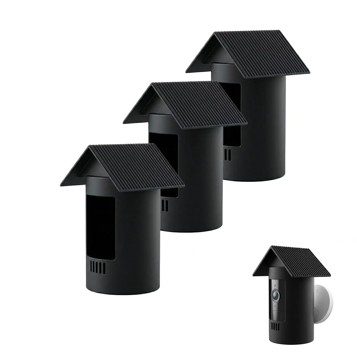 favadonli R-Black1 3 Pack Silicone Case for Ring Stick Up Cam Battery .18 lbs — product photo