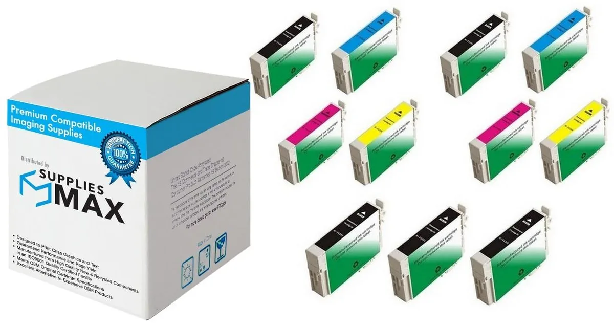 SuppliesMax SuppliesMax Epson T125120-5B2CS Inkjet Combo Pack 5BK/2C/M/Y — product photo