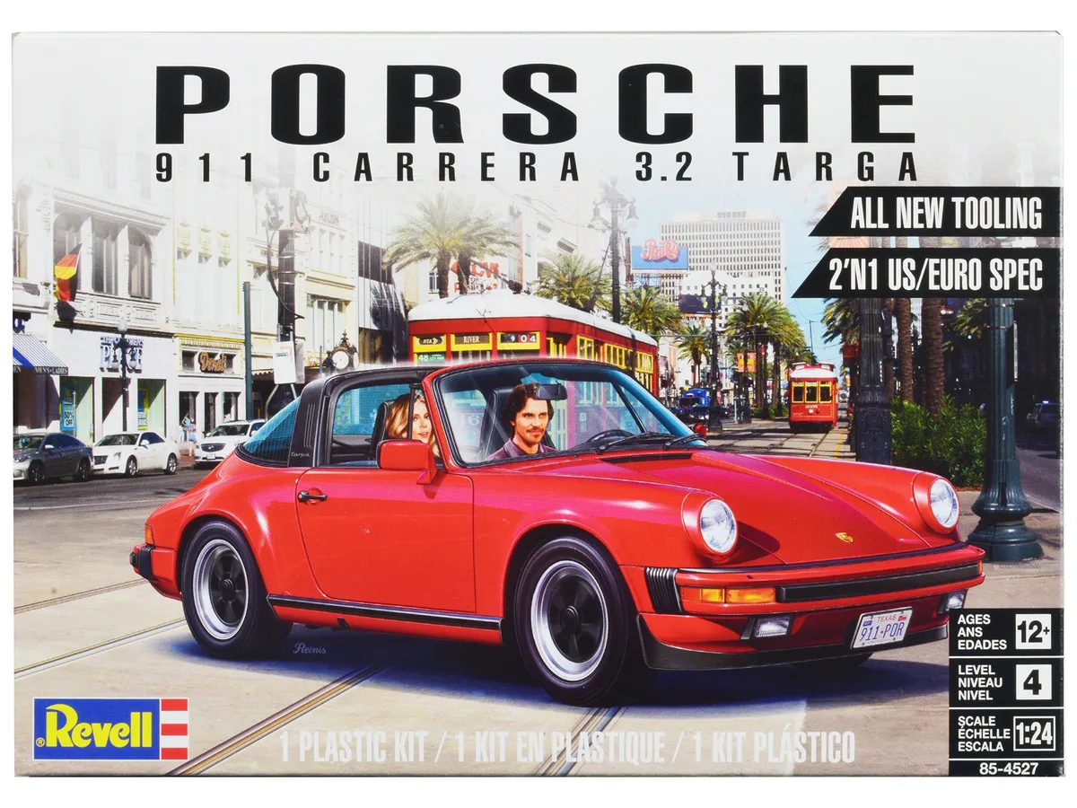 Revell Revell Porsche 911 Carrera 3.2 Targa 2-in-1 Kit 1/24 Scale hobby collectible — product photo
