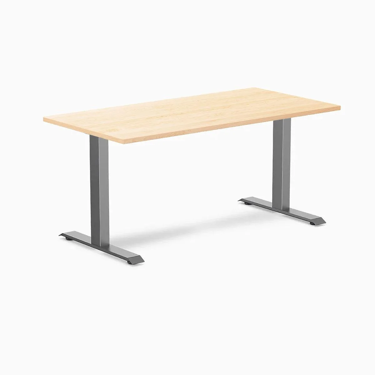Desky Desky Zero Hardwood Office Desk Maple 60 x 30 in Space Gray — product photo