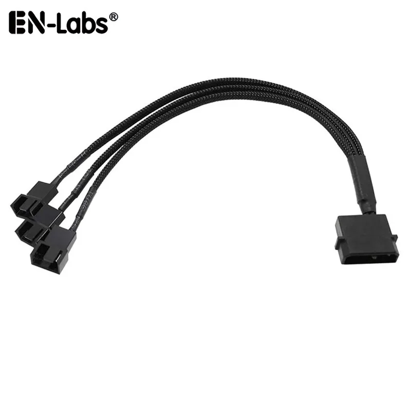 EN-Labs EN-Labs MOLEXTX4-1X310IN 10 inch Molex to 3x 4-pin fan splitter cable — product photo