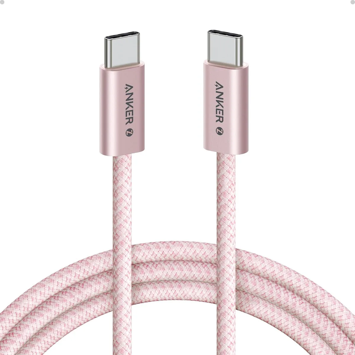 MCHOSE MCHOSE Zolo USB-C to USB-C Cable 240W Braided Pink 6ft — product photo