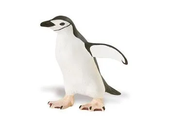 Small hand-painted Chinstrap Penguin figure, smooth matte finish, about 2.75 inches long