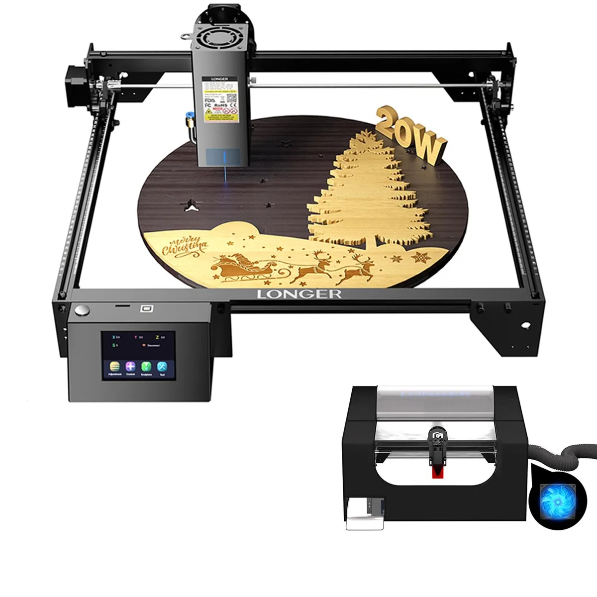 LONGER LONGER RAY5 20W Laser Engraver &amp; Enclosure — product photo