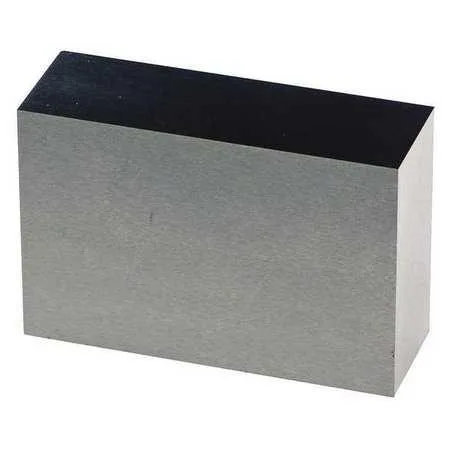 Steel tri-block gauge, 1 by 2 by 3 inches, smooth finish