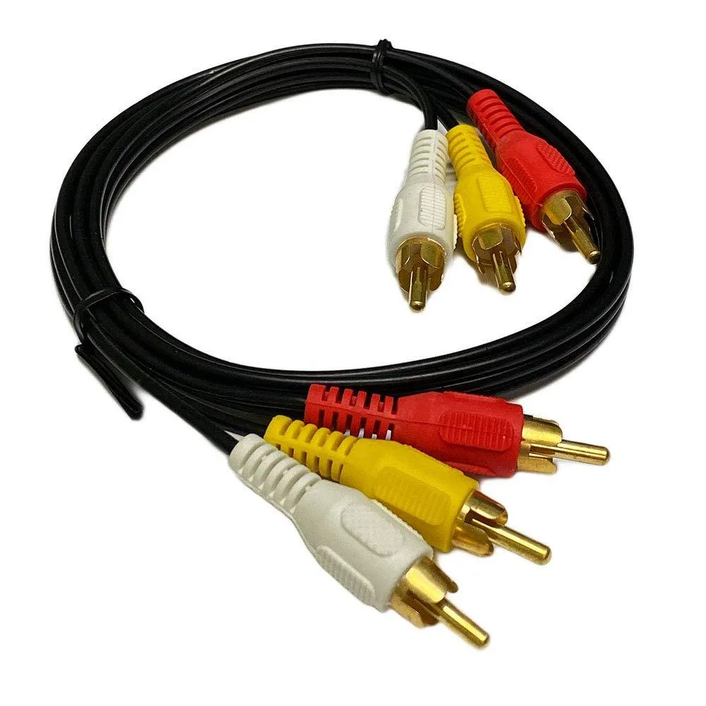  iMBAPrice 3RCA-3RCA-3 3ft Composite Cable 3x RCA Male to Male Gold Plated — product photo