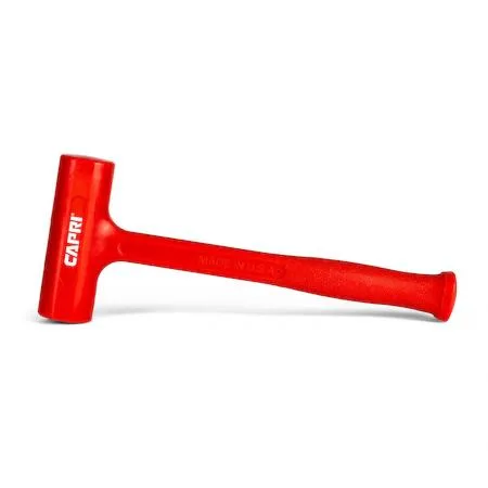 Slim dead blow hammer, polyurethane over steel, 26 oz