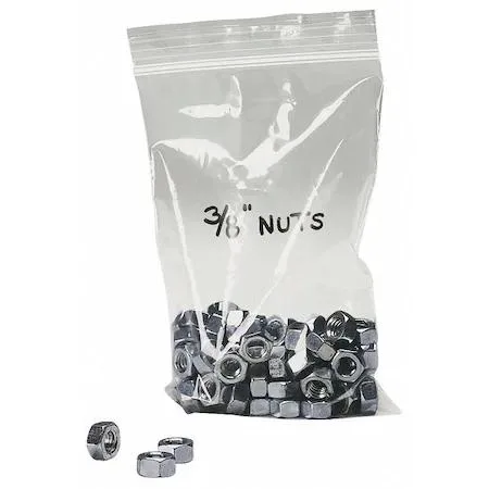 Zoro Select Zoro Select 5ZW44 Reclosable Bag Zip Seal 9x6 in 4 mil Clear 100 pack — product photo