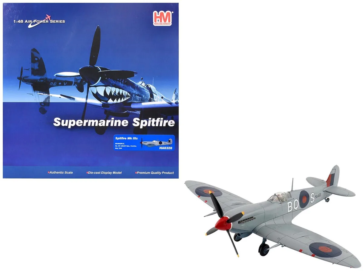 Hobby Master Hobby Master Supermarine Spitfire Mk IXc "Corsica" 1944 RAAF 451 Sqn MA466 1/48 Diecast — product photo